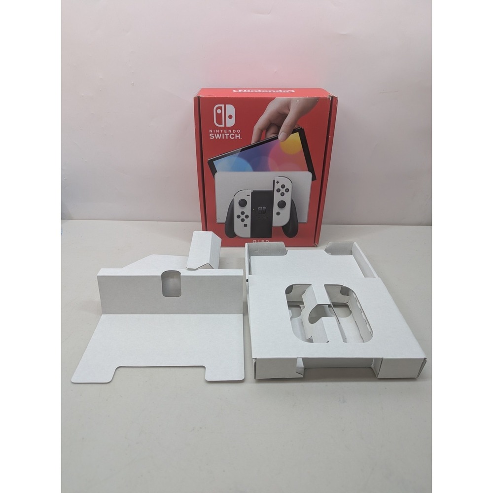 Nintendo Switch Oled BOX ONLY+ Cardboard Inserts Original Packaging Replacement - Picture 1 of 11